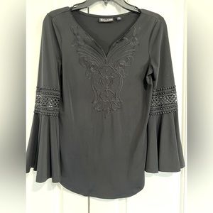 New York and company bell sleeve blouse-XS